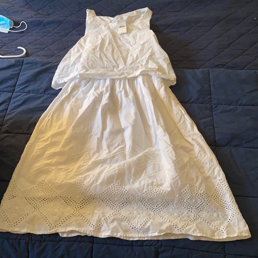 GAP White Zig Zag Dress- Size 0- NWT